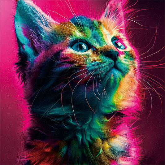 🔥Último dia 85% de desconto-gato multicolorido