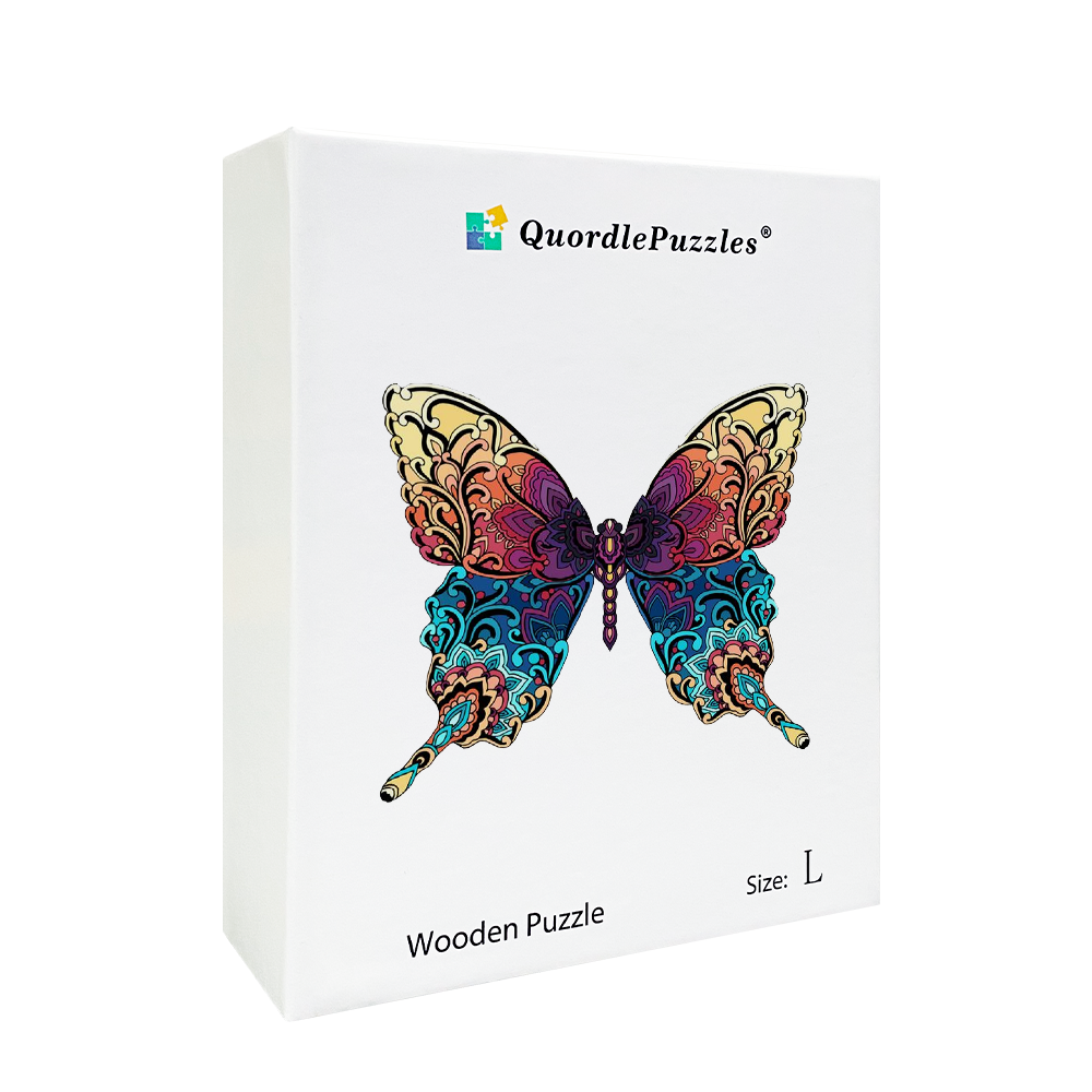 Quebra-cabeça de borboleta colorida