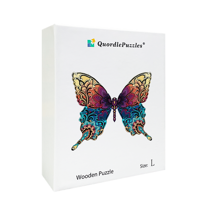 Quebra-cabeça de borboleta colorida