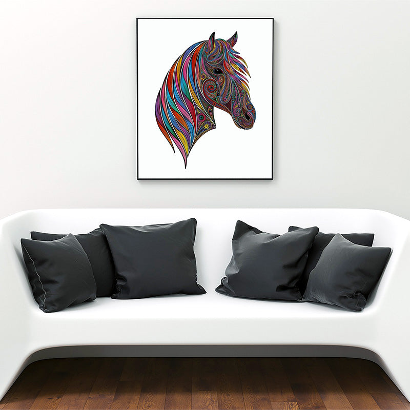 Quebra-cabeça de cabeça de cavalo colorida