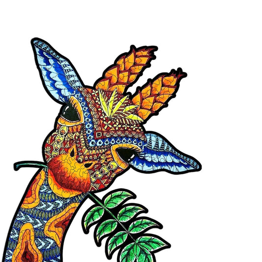 Quebra-cabeça de girafa curiosa