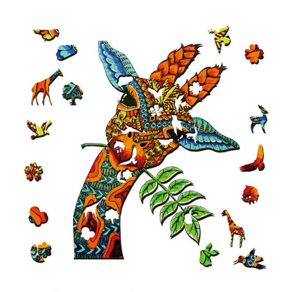 Quebra-cabeça de girafa curiosa