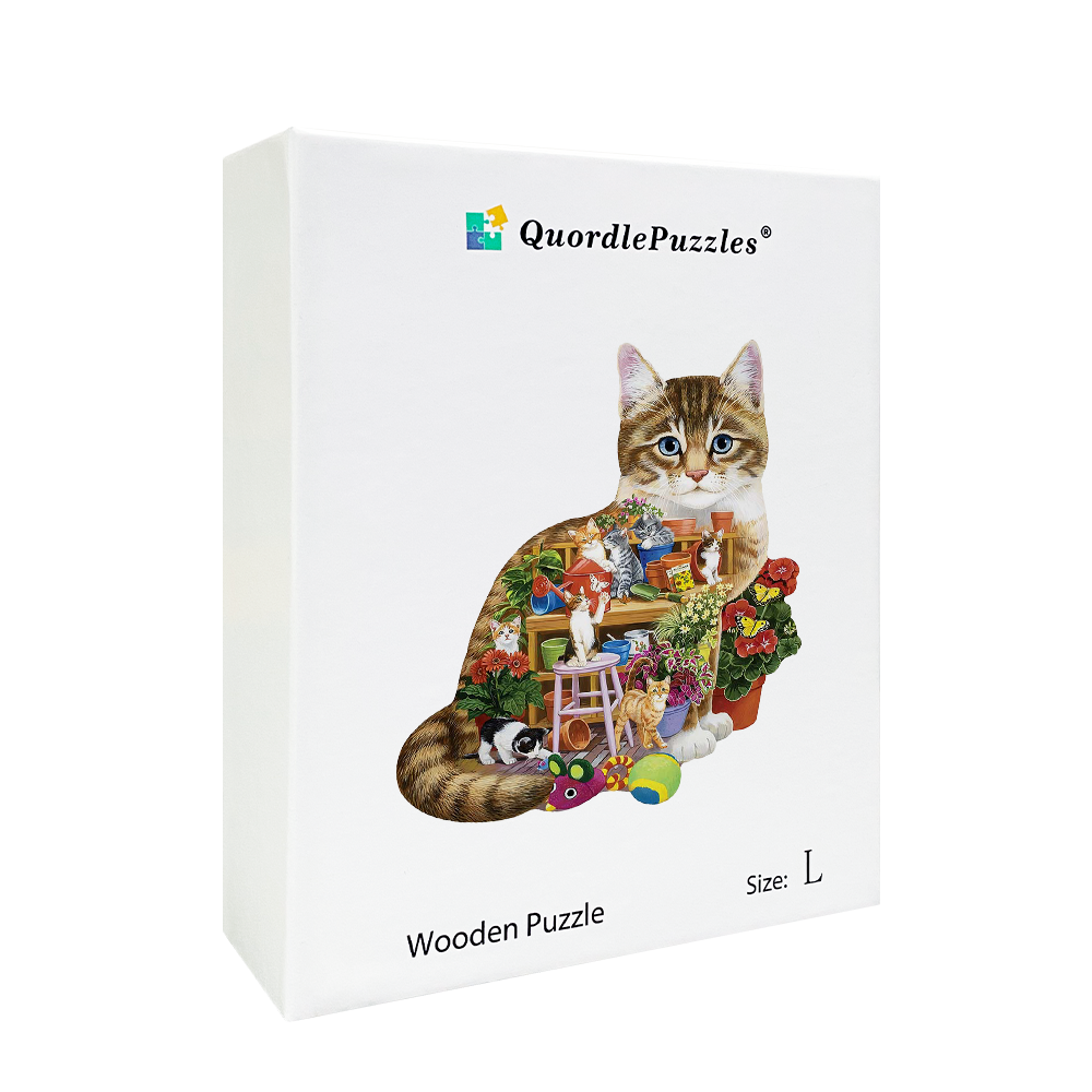 Quebra-cabeça de trabalho de gato