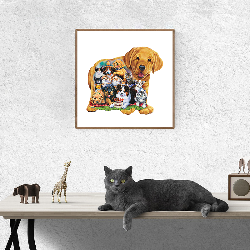 Quebra-cabeça de cães e gatos