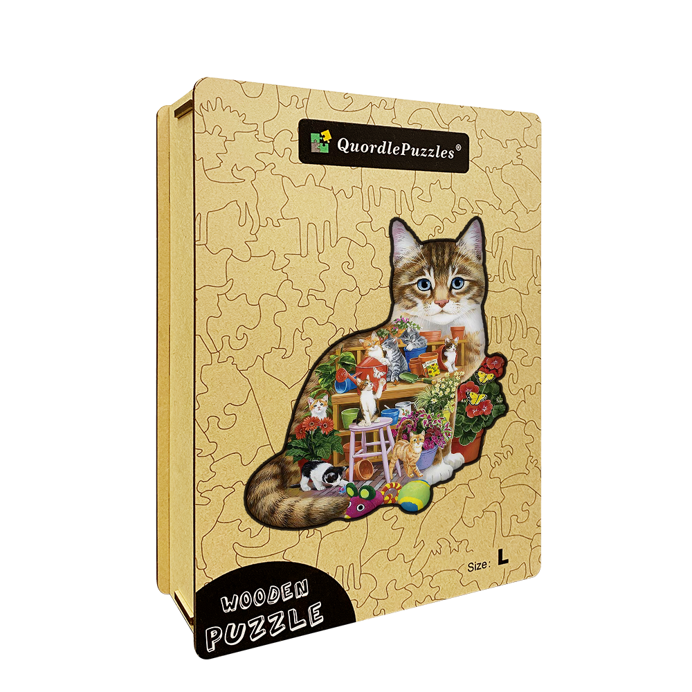 Quebra-cabeça de trabalho de gato