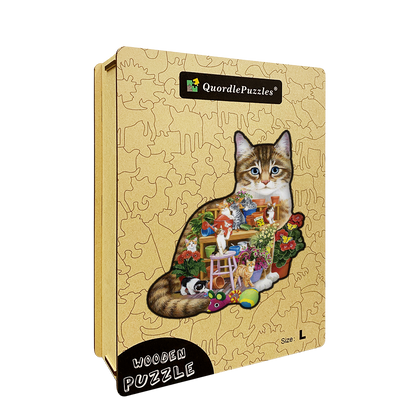 Quebra-cabeça de trabalho de gato