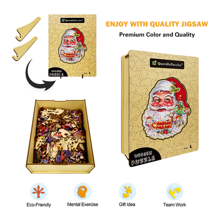 Quebra-cabeça papai noel no natal