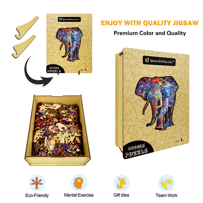 Arte animal abstrata colorida elefante