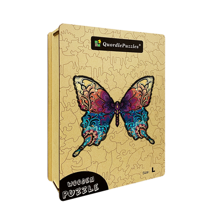 Quebra-cabeça de borboleta colorida