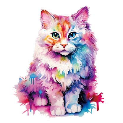 🔥Último dia 92% - aquarela de gato delicado