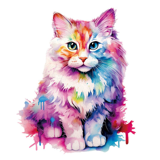 🔥Último dia 92% - aquarela de gato delicado