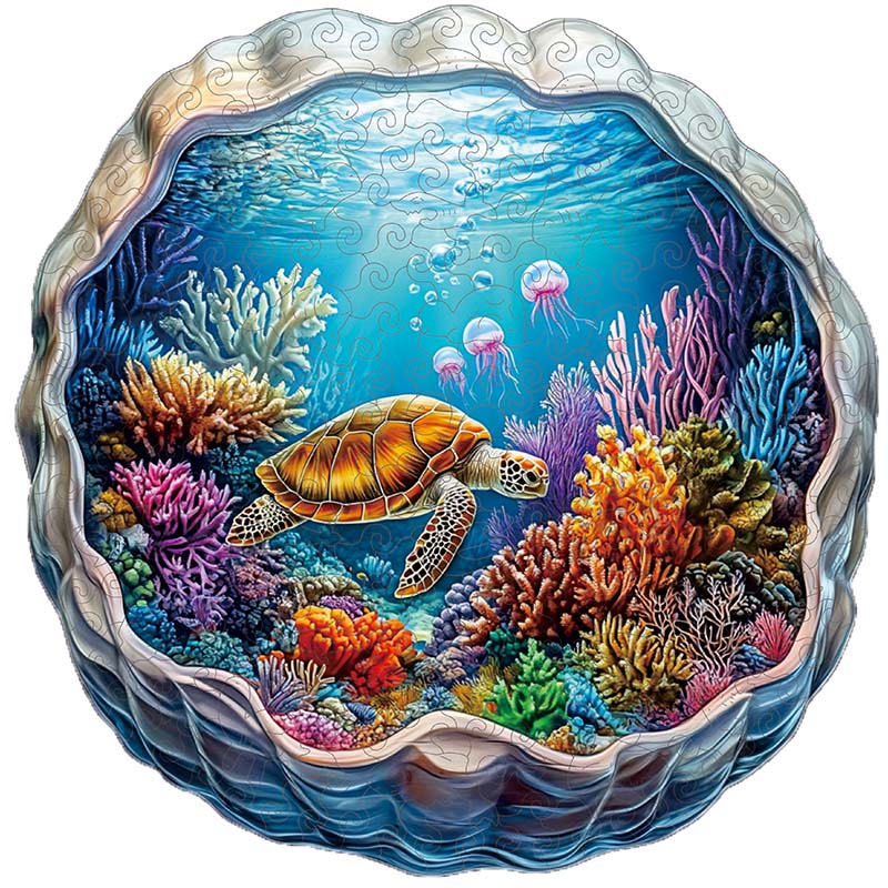 Tartaruga marinha em um recife de corais