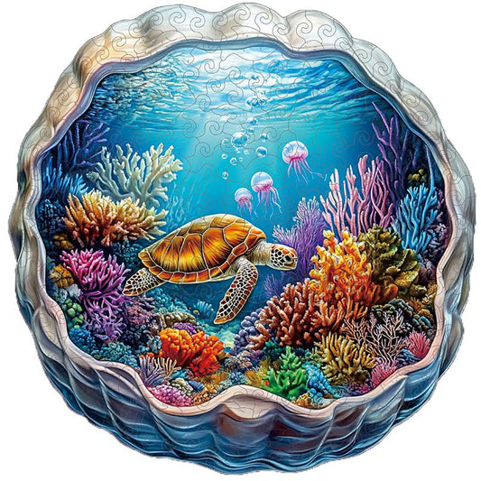 Tartaruga marinha em um recife de corais