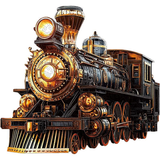 Quebra-cabeça 3D de Madeira Locomotiva a Vapor
