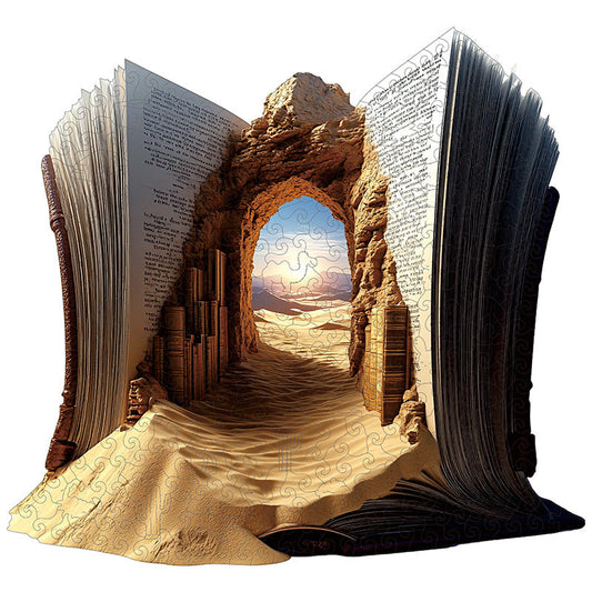 Quebra-cabeça de madeira 3D do portal do deserto