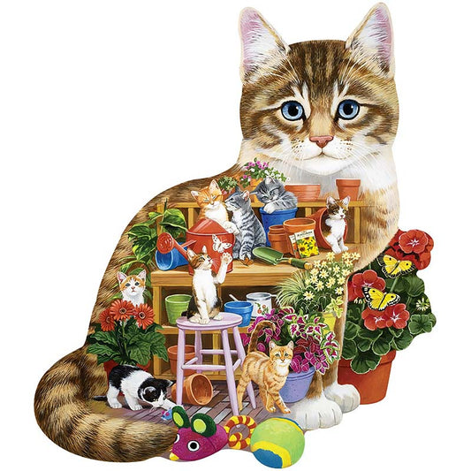 Quebra-cabeça de trabalho de gato