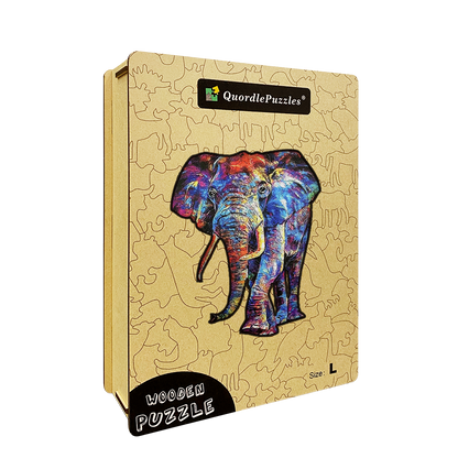 Arte animal abstrata colorida elefante