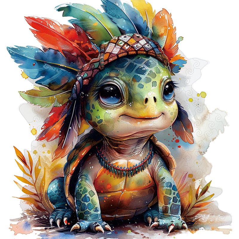 🔥Último dia 85% de desconto - tartaruga bebê colorida